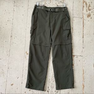 Cabela Cargo Hiking Fishing Zip Off Army Green Utility Pants Shorts